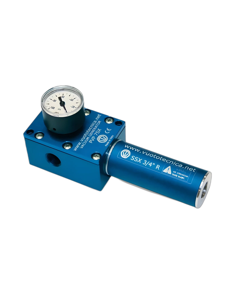 Single-stage vacuum generators PVP 7 SX / SXLP, PVP 14 SX / SXLP and PVP 18 SX / SXLP